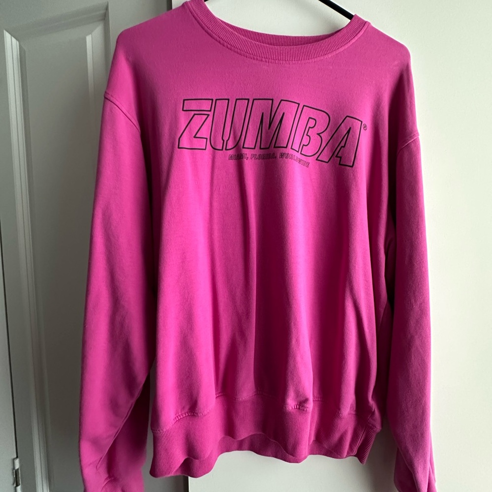 Zumba Fitness Vibrant Pink Crew Neck Sweater